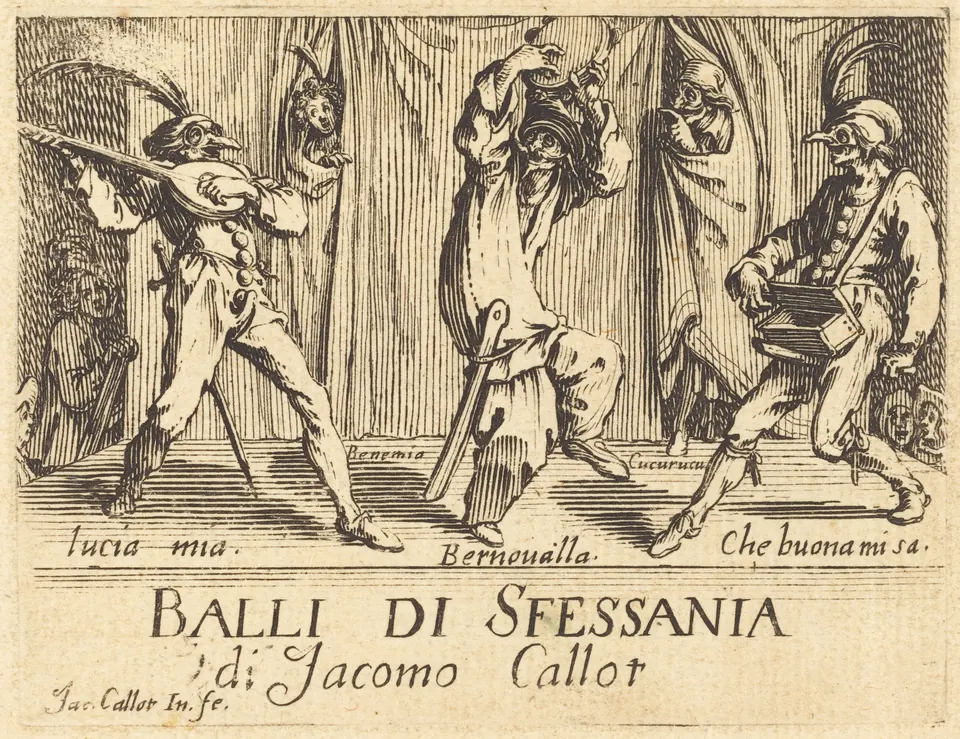 Frontispicio de los Balli di Sfessania