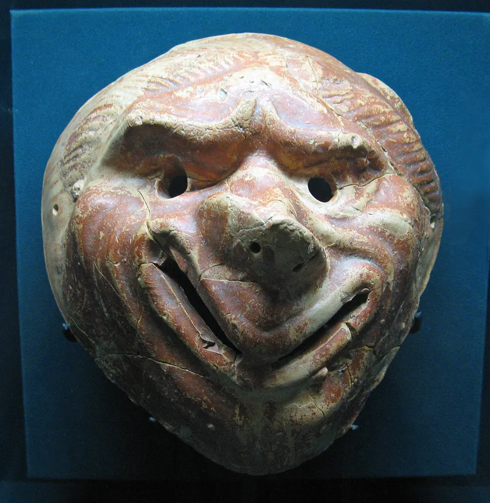 Máscara teatral de terracota