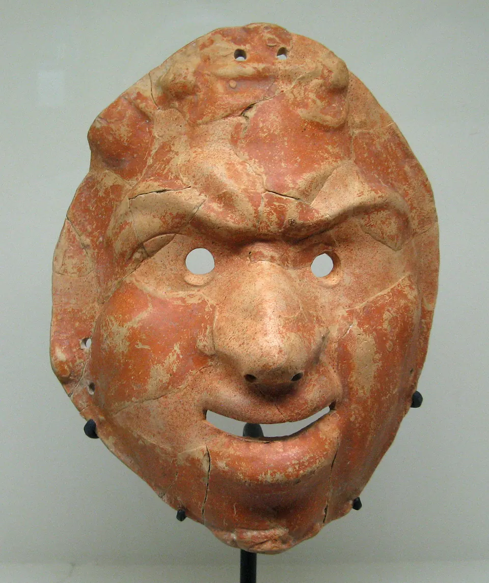 Máscara teatral de terracota