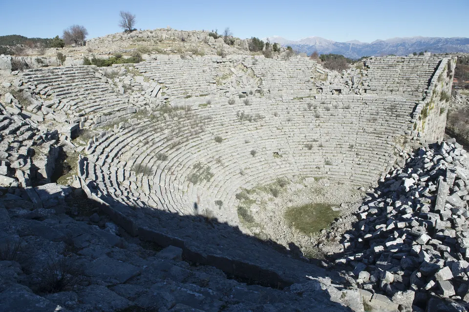 La cávea del teatro de Selge